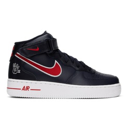 Navy Air Force 1 07 Mid Sneakers 232011F127013
