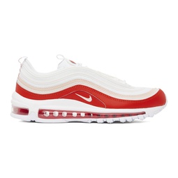 White & Red Air Max 97 Sneakers 232011M237193