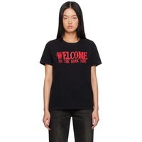 Black Welcome To The Dark Side T-Shirt 232021F110007