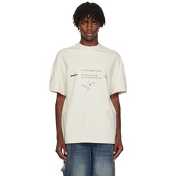 Gray Bonded T-Shirt 232039M213006