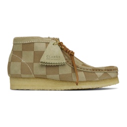 Beige & Taupe Wallabee Boots 232094F120010