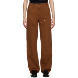 Brown Double Knee Jeans 232111F087039