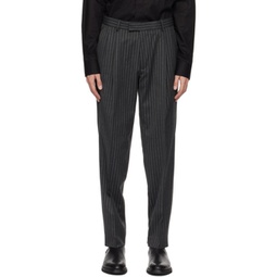 Gray Pleated Trousers 232115M191020
