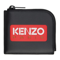 Black Kenzo Paris Leather Wallet 232118F040001
