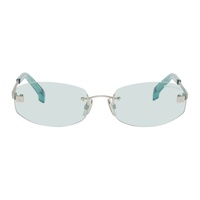 Silver Rimless Sunglasses 232129F005000