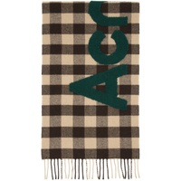 Brown Check Scarf 232129F028050