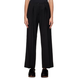 Black Tailored Trousers 232129F087016
