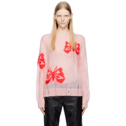 Pink Butterfly Sweater 232129F096014