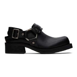 Black Buckle Loafers 232129F121006