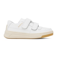 White Velcro Strap Sneakers 232129F128004