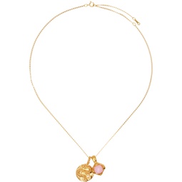 SSENSE Exclusive Gold Opal The Heart Of The Sun Necklace 232137F023017