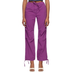 Purple Drawstring Trousers 232144F087001