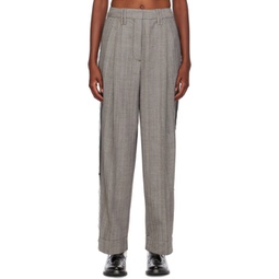 Gray Relaxed-Fit Trousers 232144F087031
