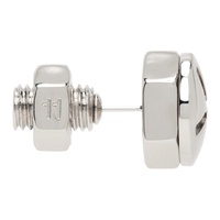 Silver Oversize Nuts & Bolts Single Earring 232168F022010
