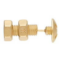 Gold Nuts & Bolts Single Earring 232168F022019