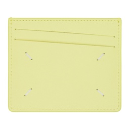 Yellow Four Stitches Card Holder 232168M163022