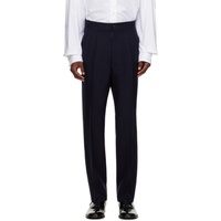 Navy Pleated Trousers 232168M191019