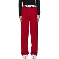 Red Four-Pocket Trousers 232168M191021