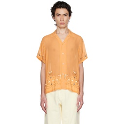 Orange Beaded Shirt 232169M192000