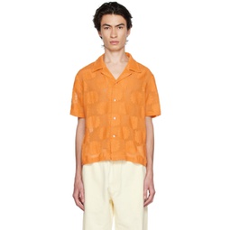 Orange Sunflower Shirt 232169M192005