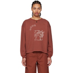 Brown Pony Sweatshirt 232169M204000