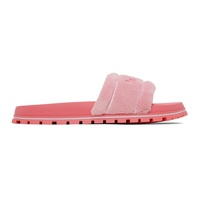 Pink The Terry Slide Sandals 232190F124007