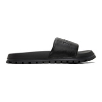 Black The Leather Slide Sandals 232190F124008