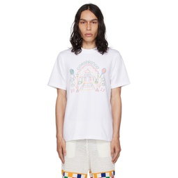 White Rainbow Crayon Temple T-Shirt 232195M213010