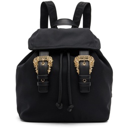 Black Pin-Buckle Backpack 232202F042000
