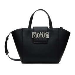 Black Faux-Leather Tote 232202F049001