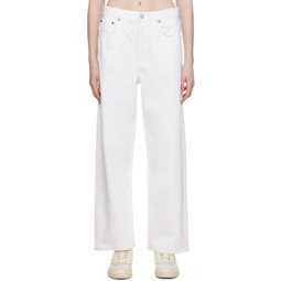 White Slung Jeans 232214F069019