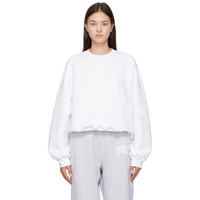 White Bonded Sweater 232214F096000