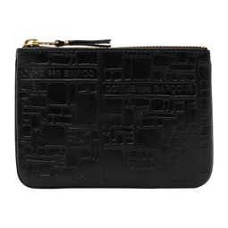 Black Embossed Pouch 232230M171002