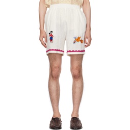 Off-White Embroidered Shorts 232245M193005