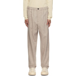 Beige Relaxed-Fit Trousers 232249M191014