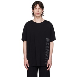 Black Embossed T-Shirt 232251M213003