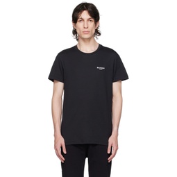 Black Flocked T-Shirt 232251M213023