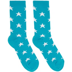 Blue Terry Stars Socks 232260F076000