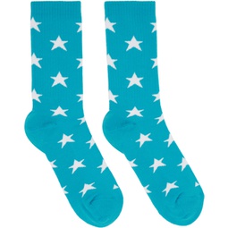 Blue Terry Stars Socks 232260M220009
