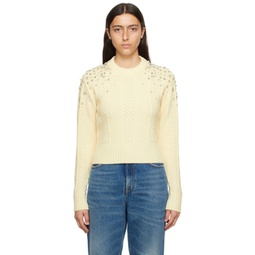Off-White Cropped Sweater 232264F096002