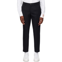 Navy Tapered Trousers 232264M191011