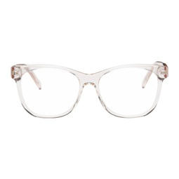 Pink Square Glasses 232278F004003