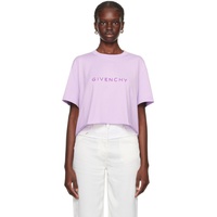 Purple Flocked T-Shirt 232278F110015