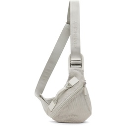 Gray Small G-Zip Triangle Bag 232278M170013