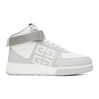 White & Gray G4 Sneakers 232278M236000