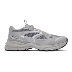 Gray & Silver Marathon Runner Sneakers 232307M237090