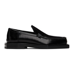 Black 3D Vector Loafers 232325F121003