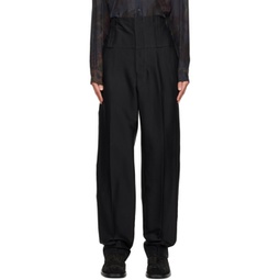 Black Creased Trousers 232358M191037