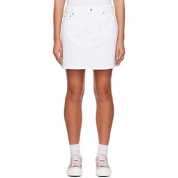 White EKD Denim Miniskirt 232376F090008