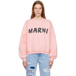 Pink Printed Sweatshirt 232379F096001